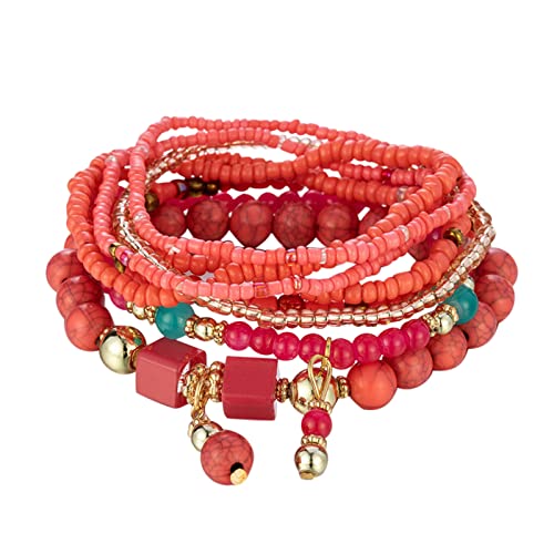 jieGorge Armbander Für Herren Ostern Stapelbare Perlenarmbänder Damen Herren Stretch Multilayer Armband Set Mehrfarbiger Schmuck Freundschaftsarmbänder (E, One Size) von jieGorge