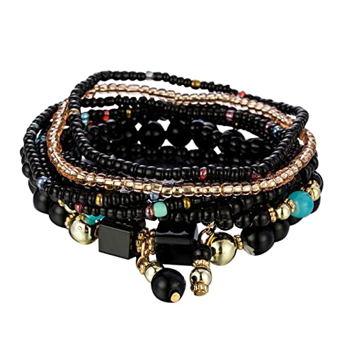 jieGorge Armbander Für Herren Ostern Stapelbare Perlenarmbänder Damen Herren Stretch Multilayer Armband Set Mehrfarbiger Schmuck Freundschaftsarmbänder (F, One Size) von jieGorge