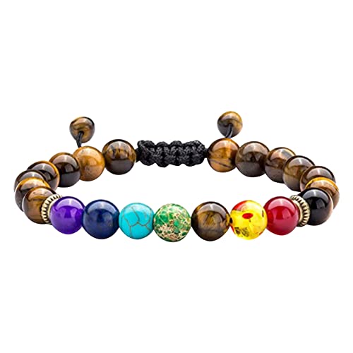 jieGorge Armreifen Für Damen Ostern Sieben -Armband Herren Damen Verstellbares -Armband Fußkettchen-Armband -Energieschutz-Geschenk Armbänder Für Männer (D, One Size) von jieGorge