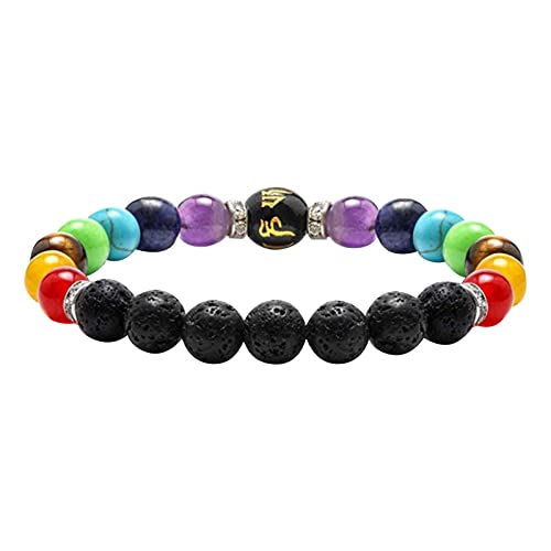 jieGorge Armreifen Für Damen Ostern Sieben -Armband Herren Damen Verstellbares -Armband Fußkettchen-Armband -Energieschutz-Geschenk Armbänder Für Männer (H, One Size) von jieGorge