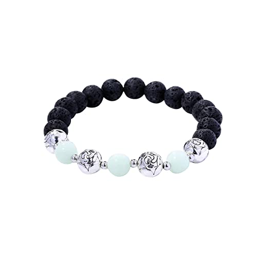 jieGorge Boho-Armbänder Für Frauen Ostern Luminous Luminous Hollow Fluorite Stretch Bracelet Mexikanische Armbänder (I, One Size) von jieGorge