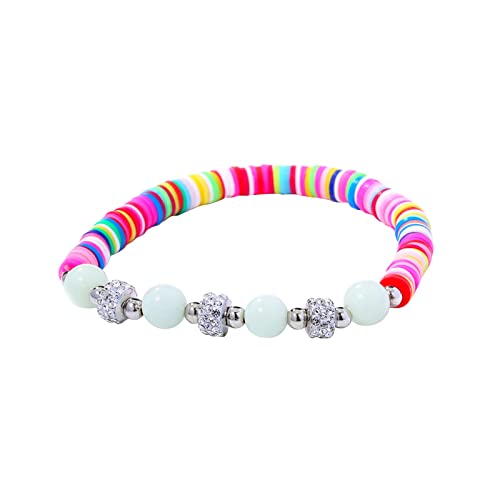 jieGorge Boho-Armbänder Für Frauen Ostern Luminous Luminous Hollow Fluorite Stretch Bracelet Mexikanische Armbänder (L, One Size) von jieGorge