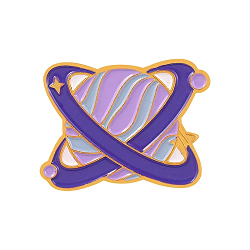 jieGorge Broschen für Männer Farbige Himmelskörper-Brosche im Universum-Metallabzeichen-Pin-Schal-Knopf Broschen für Männer (A, One Size) von jieGorge