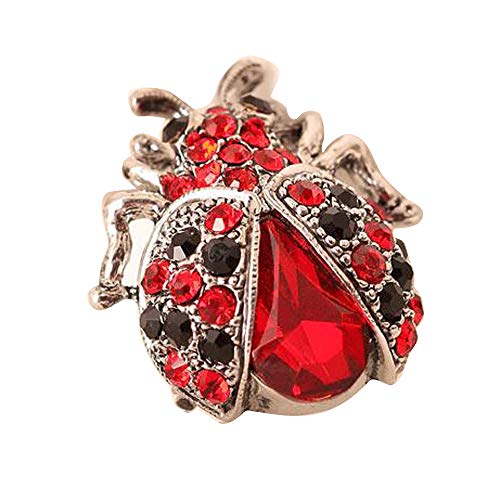 jieGorge Drachenbrosche Brosche Brosche Für Hochzeit Damen Schmuck Mode Marienkäfer Andere Drachenbrosche (Red, One Size) von jieGorge
