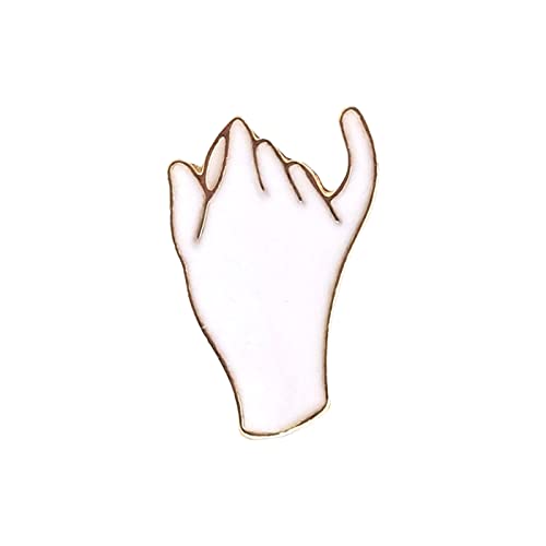 jieGorge Erste Broschen für Frauen Schwarz Weiß Rucksäcke Tropfen Öl Brosche Kreative Brosche Hand Persönlichkeit Modellierung Brosche Erste Broschen für Frauen (White, One Size) von jieGorge