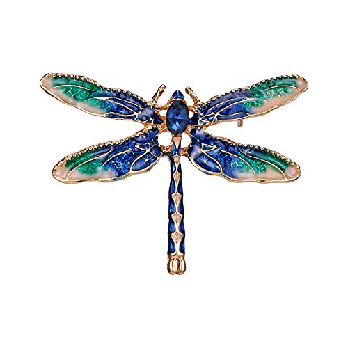 jieGorge Giraffenbrosche Insekt Brosche Geschenk Vintage Pin Strass Frauen Tier Brosche Giraffenbrosche (Blue, One Size) von jieGorge