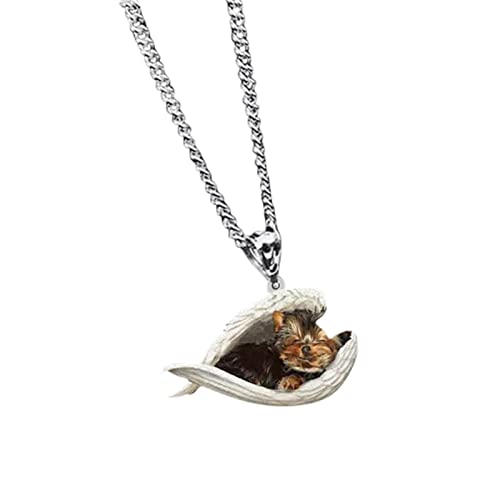 jieGorge Halskette Haustier-Halskette schlafender Hund Halskette süße Engel Halskette Persönlichkeit Geschenke für Tierliebhaber Geschenke für Jungen Mädchen Edelstahlkette für Herren (G, One Size) jieGorge Halskette Haustier-Halskette schlafender Hund Halskette süße Engel Halskette Persönlichkeit Geschenke für Tierliebhaber Geschenke für Jungen Mädchen Edelstahlkette für Herren (G, One Size) von jieGorge