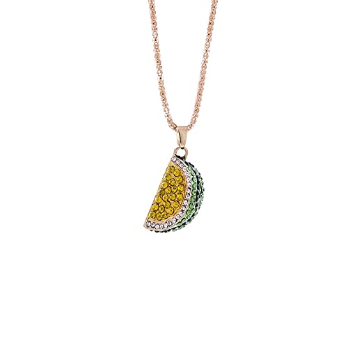 jieGorge Halskette für Männer Charme-Wassermelonen-Pullover-Kristallfrauen-bunter hängender Rhinestone-Nette Art und Weisehalsketten u. -anhänger Herz~Anhänger (B, One Size) von jieGorge