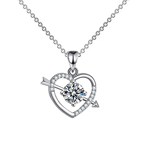 jieGorge Halskette für Männer Halsketten Frauen Geschenk Anhänger Das Herz Eine Schlüsselbeinkette Eine Liebeskette EIN Geschenk für Frauen am Valentinstag Brief~Anhänger~Halskette (E, One Size) von jieGorge