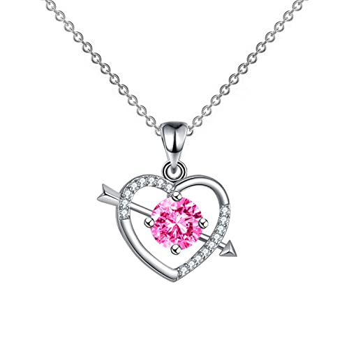 jieGorge Halskette für Männer Halsketten Frauen Geschenk Anhänger Das Herz Eine Schlüsselbeinkette Eine Liebeskette EIN Geschenk für Frauen am Valentinstag Brief~Anhänger~Halskette (G, One Size) von jieGorge