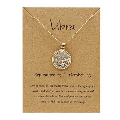 jieGorge Halskette für Valentinstag für Frauen Halskette Pullover Paar Kette Konstellation Halskette Nacht und Tag Halsketten Anhänger Halsketten für Damen Trendy (K, One Size) von jieGorge