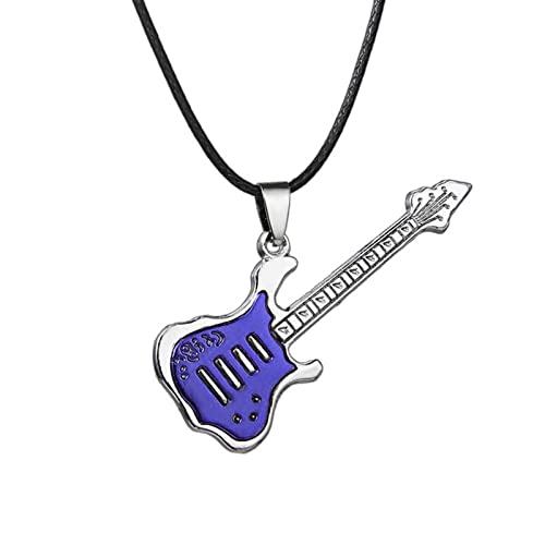 jieGorge Halskette mit Diamantschliff für Frauen Anhänger Stahl Schmuck Gitarre Geschenk Paar Edelstahl Gitarre Personalisierte Halsketten & Anhänger Edelstahlkette für Herren (A, One Size) von jieGorge