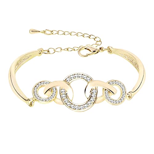 jieGorge Handgefertigte Armbänder Ostern -Herz-Armband Gutes Schwester-Armband Frauen-Geschenke für Beste Freundin Schwester-Herz-Armband Armbänder Ästhetisch (Gold, One Size) von jieGorge