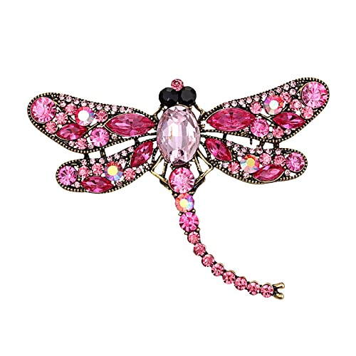 jieGorge Kanal-Pin Thema Mode Emaille Kristall Strass Brosche Damen Schmuck Kleidung Kleid Schal Dekoration Kanal-Pin (Pink, One Size) von jieGorge