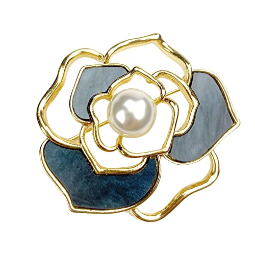 jieGorge Kristallbroschen Mode Tropfen Öl Brosche Frische Frauen tragen Legierung Brosche Anzug Zubehör Corsage Kristallbroschen (GD2, One Size) von jieGorge