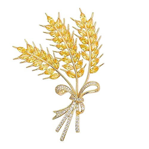 jieGorge Orchideen-Brosche Citrine Damen Atmosphäre Für Weizenohr Pullover Lässige Accessoires Geschenke Brosche Accessoires Schmuck Schmuck Goldene Brosche Orchideen-Brosche (as Show, One Size) von jieGorge