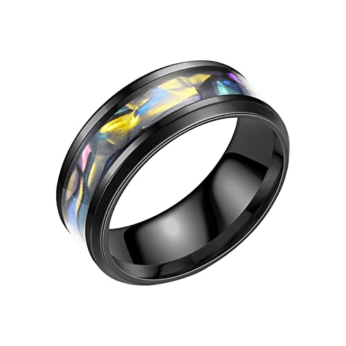 jieGorge Ringfinger Ring Männer Beliebte Exquisite Ring Einfache Modeschmuck Beliebte Accessoires Modekreativer, Leichter, Verstellbarer Persönlichkeitsring für Damen (Multicolor, 9) von jieGorge