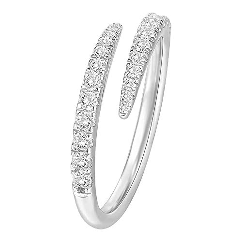 jieGorge Verstellbare Ringe für Teenager~Mädchen Legierung verstellbare Frauen EIN Geschenk Strass Schmuck Größe Eheringe Ring Ringe (Silver, One Size) von jieGorge