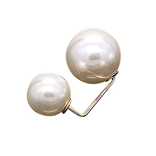 jieGorge Weihnachtsbrosche Pin Damen Schal Seide Perle Mode Licht und Brosche schnallensicheres Accessoire Weihnachtsbrosche (White, One Size) von jieGorge