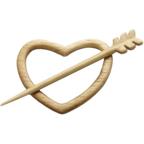 Tuchnadel,Holz Tier-Brosche Handgeschnitztes Massivholz Accessoire Natürliche Holz Katze Fuchs Eichhörnchen Design Geschenkbox für Geburtstag (Liebe) von jiejack