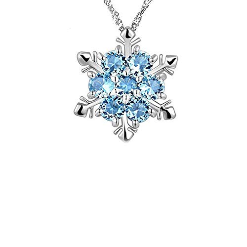 Schneeflocke Anhänger Halskette versilbert Kristall Strass Anhänger Halskette Frauen Mädchen Robust und kostengünstig Kreativ Schneeflocke Anhänger Halskette versilbert Kristall Strass Anhänger Halskette Frauen Mädchen Robust und kostengünstig Kreativ von jiele