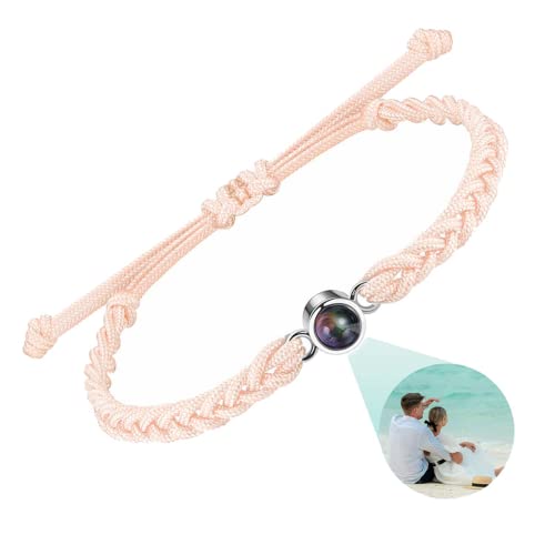 Personalisiertes Foto-Armband, personalisiertes Bild-Armband, Fotoprojektion, Gedenkbild-Schmuck, personalisiertes Geschenk für sie (Braun, 1 Stück) von jifu