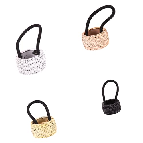 4 x süße Mädchen-Haargummis, für den täglichen Gebrauch, Glitzer, Haarschmuck, Party-Haar-Dekoration, alltägliche Haar-Accessoires von jiingekk