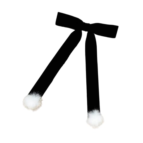 Anspruchsvolle Haarschleifen mit zarter pelziger Verzierung für Damen, elegantes Haarstyling-Accessoire für verschiedene Veranstaltungen von jiingekk