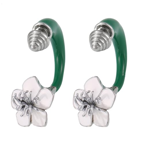 Elegante Kamelien-Ohrstecker, tragbares Accessoire für Damen, stilvoller Goldton mit Edelstahl-Materialien, trendiges Ohr-Zubehör, Einheitsgröße, Wie beschrieben, Wie beschrieben von jiingekk