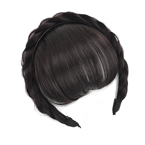Schnelle Frisur, Fischgräten-Zopf-Perücke, Haarband, Faser, Air-Pony, Haarteil für Frauen, Frisur, Fischgräten-Zopf-Perücke, Haarband mit Luftknall von jiingekk
