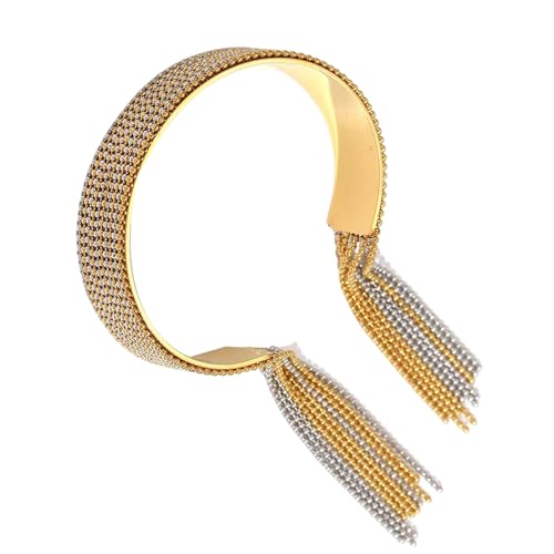 Stilvoller goldener Quasten-Schmuck mit 316L-Edelstahl und Ringen mit Fransen-Anhänger für Trendsetter, Abendgarderobe, Einheitsgröße, Wie beschrieben, Wie beschrieben von jiingekk