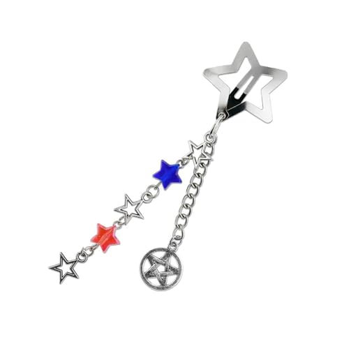 Trendiger Stern-Haarschmuck aus Legierung mit Ketten-Designs, tragbar zur Verbesserung Ihrer Stile, Musikfestivals und Veranstaltungen von jiingekk