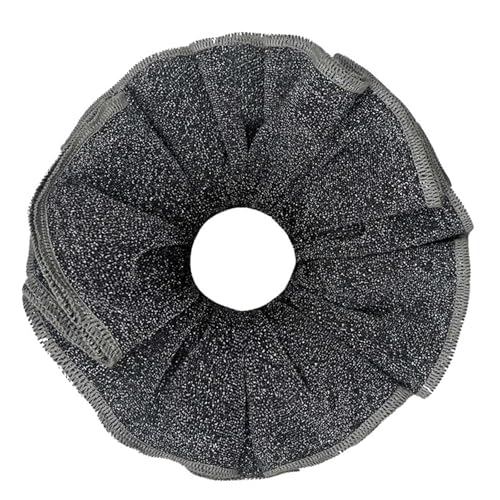 Übergroße Haargummis mit dunklem Glitzer, elastisches Haarteil, dickes Hochsteckfrisur-Haarseil, Damen-Haarschmuck von jiingekk