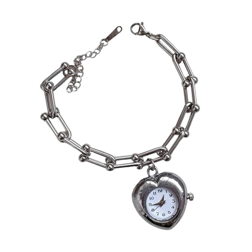 Verstellbare Vintage-Taschenuhr-Kette mit elegantem Fransen-Design für Damen, handgefertigtes Handgelenk-Accessoire, Geschenk, anpassbare Länge, Kette, Handgelenkschmuck, silber, Einheitsgröße von jiingekk