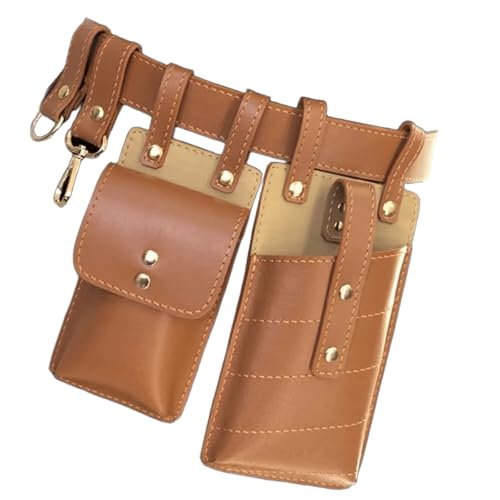Vintage Mittelalter Leder Hüfttasche mit Ledergürtel Mittelalter Taille Handytasche Seitentasche für Männer Frauen Halloween, Gelbbraun von jiingekk
