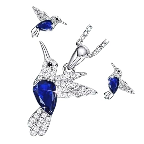 jiingekk Stilvolles, minimalistisches Schmuck-Set mit Halskette und Ohrringen mit Kristallverzierung, Legierung, Zubehör für lässige, formelle Anlässe, stilvolles Vogelschmuck-Set für den täglichen jiingekk Stilvolles, minimalistisches Schmuck-Set mit Halskette und Ohrringen mit Kristallverzierung, Legierung, Zubehör für lässige, formelle Anlässe, stilvolles Vogelschmuck-Set für den täglichen von jiingekk