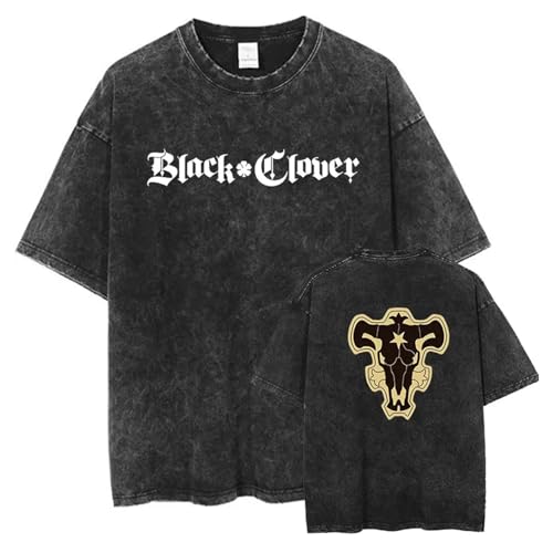 Black Clover T-Shirt Anime gedruckt lässig Kurze Ärmel gewaschenes Modell Retro-Trend-T-Shirt Cosplay Kleidung Harajuku Style... Black Clover T-Shirt Anime gedruckt lässig Kurze Ärmel gewaschenes Modell Retro-Trend-T-Shirt Cosplay Kleidung Harajuku Style... von jiminhope