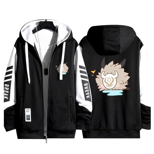 Jungen Mädchen Genshin Impact Hoodies Hilichurl Cosplay Pullover Sweatshirts mit durchgehendem Reißverschluss Hoodie Jacke für Erwachsene Jungen Mädchen Genshin Impact Hoodies Hilichurl Cosplay Pullover Sweatshirts mit durchgehendem Reißverschluss Hoodie Jacke für Erwachsene von jiminhope