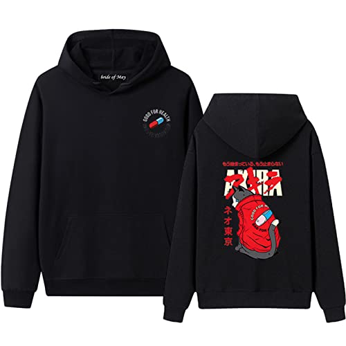 jiminhope Anime Akira Hoodie Casual Pullover Sweatshirt Outwear Akira Shoutarou Kaneda Cosplay Sweatshirt für Unisex Erwachsene von jiminhope