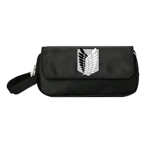 jiminhope Anime Attack on Titan Wings Printed Pencil Case Eren Jaeger Colossal God of Destruction Pen Case Tasche Pouch für Mädchen Jungen von jiminhope