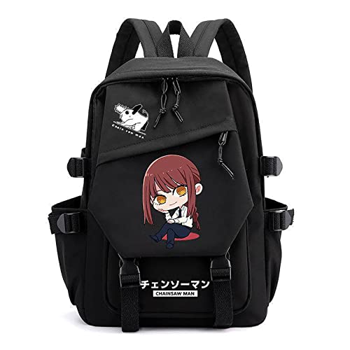 jiminhope Anime Chainsaw Man Rucksack Makima Rucksack Power Daypack Bookbag Reze Chainsaw Man Kawaii Tasche für Unisex von jiminhope