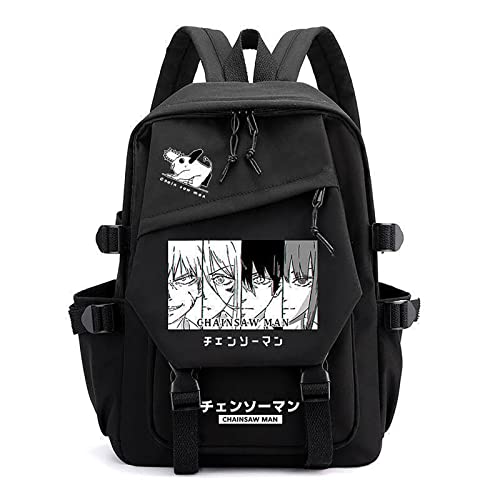 jiminhope Anime Chainsaw Man Rucksack Makima Rucksack Power Daypack Bookbag Reze Chainsaw Man Kawaii Tasche für Unisex von jiminhope