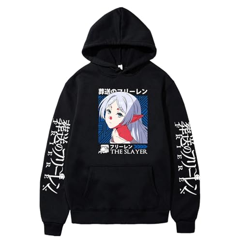 jiminhope Anime Frieren at The Funeral Hoodie Frieren Himmel Männer Frauen Mode lässig überdimensioniert Kapuzen-Sweatshirt Y2k Vintage Pullover von jiminhope