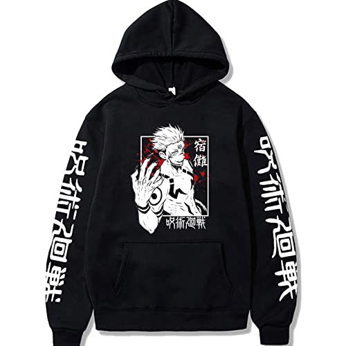 jiminhope Anime Jujutsu Kaisen Ryomen Sukuna Hoodies Sukuna Pullover Unisex Lange Ärmel Yuji Itadori Sukuna Sweatshirts Für Jujutsu Kaisen Fans von jiminhope