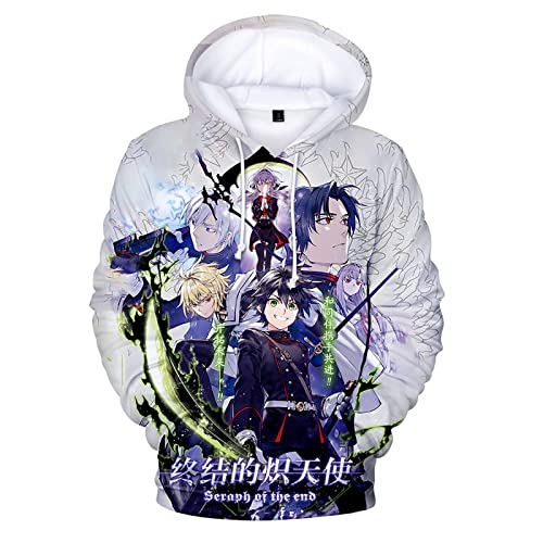jiminhope Anime Seraph of The end Kapuzenpullover Ichinose Guren Sweatshirt Hyakuya Mikaela Pullover Hiiragi Shinoa Langarm Cosplay Hoodie von jiminhope