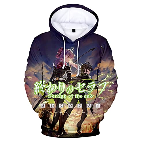 jiminhope Anime Seraph of The end Kapuzenpullover Ichinose Guren Sweatshirt Hyakuya Mikaela Pullover Hiiragi Shinoa Langarm Cosplay Hoodie von jiminhope