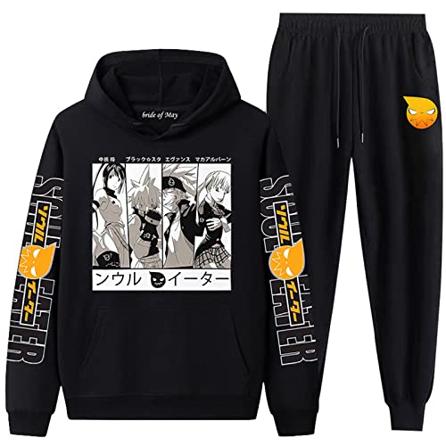 jiminhope Anime Unisex Soul Eater Trainingsanzug Set Maka Albarn 2 Stück Jogging Sportanzug Hose Maka Albarn Sweat Anzüge und Jogginghosen von jiminhope