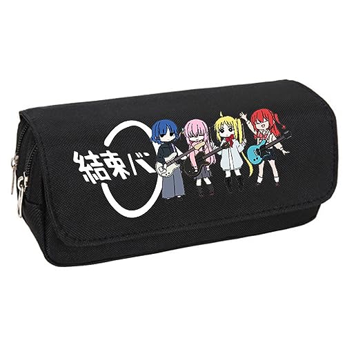 jiminhope Bocchi The Rock Japanisches Anime-Federmäppchen Großes Fassungsvermögen Bleistiftetui Schreibwaren Federtasche für Teenager von jiminhope