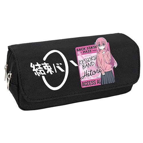 jiminhope Bocchi The Rock Japanisches Anime-Federmäppchen Großes Fassungsvermögen Bleistiftetui Schreibwaren Federtasche für Teenager von jiminhope