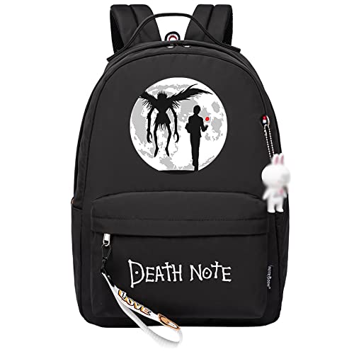 jiminhope Death Note Rucksack Anime Pochita Print Kleiner Anhänger Reißverschluss Reiserucksack Niedliche Cartoon Student Tasche für Jungen Mädchen von jiminhope